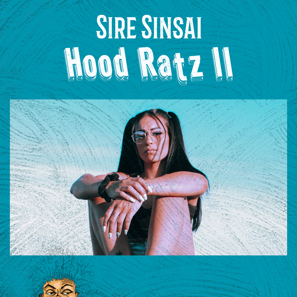 Album cover for “Hood Rats (Remix)” by Sire Sinsai — produced by DBeatz100. Gritty Chicago hip-hop design with graffiti text, block vibes, and Parental Advisory sticker.