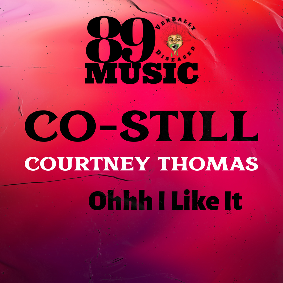 Album cover for “Ohhh I Like It” by Co Still featuring Courtney Thomas — produced by Reo. Smooth Chicago hip-hop/R&B artwork with warm tones, romantic street aesthetic, and graffiti-style title.