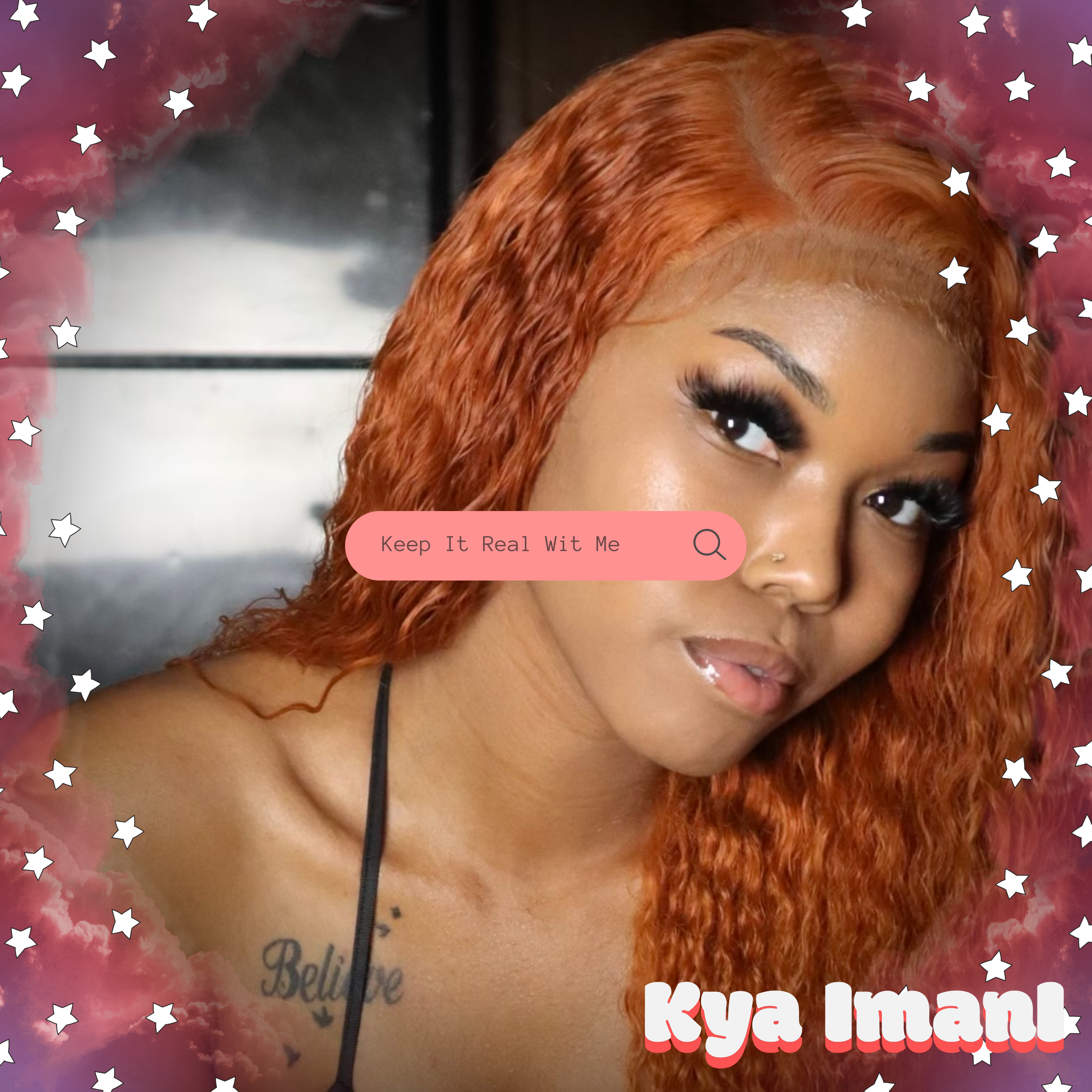 Album cover for “Keep It Real Wit Me” by Kya Imani — written by R. Ali, produced by DJ Mil Ticket. Bold and soulful Chicago hip-hop artwork with confident female energy and Verbally Diseased branding.