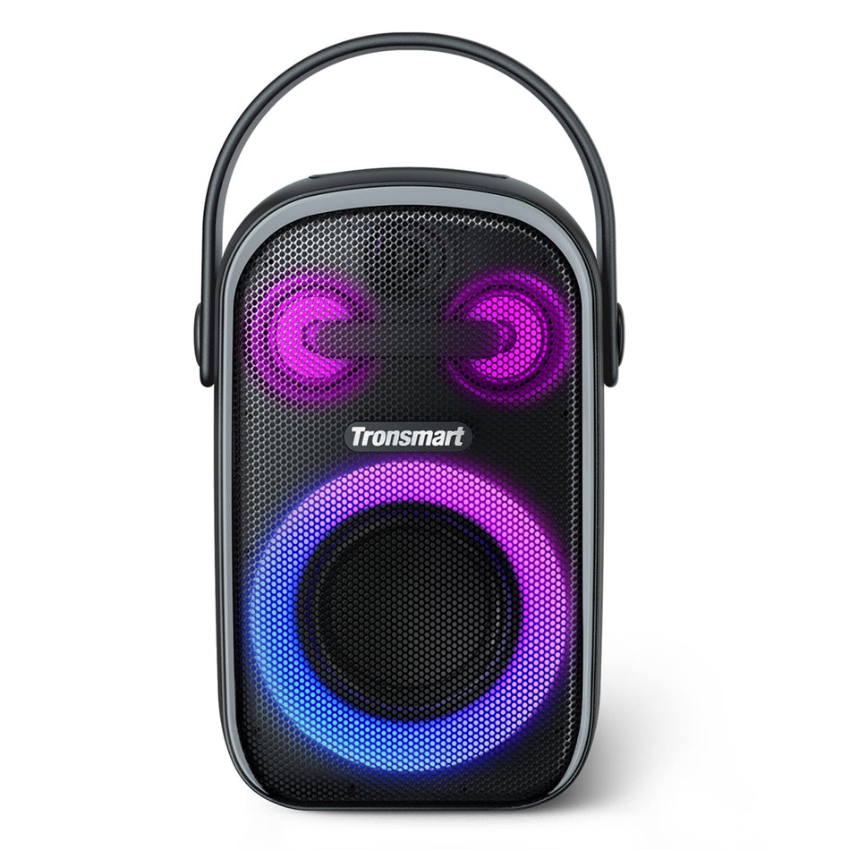 Tronsmart Halo 100 Portable Party Bluetooth Speaker 3 Way Sound System Stereo Pairing Light Show IPX6 Waterproof 18H Playtime Custom EQ & Bass Up for Party Tailgating Backyard Pool Outdoor