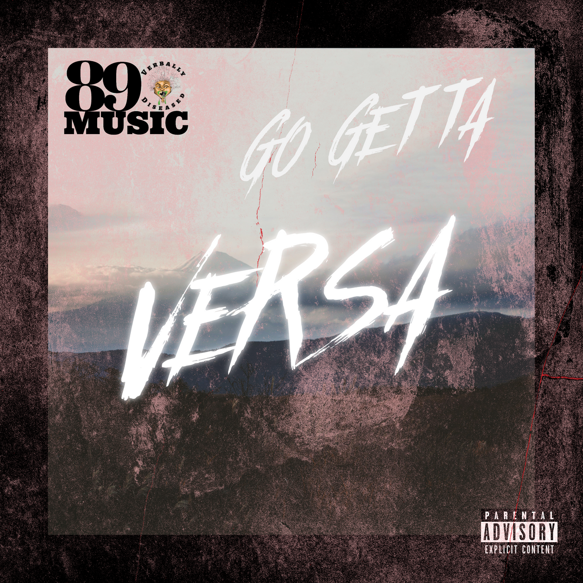 Album cover for “Go Getta” by Versa — produced by Red. High-energy Chicago hip-hop artwork with bold graffiti text, fast-paced street vibe, and Parental Advisory label.