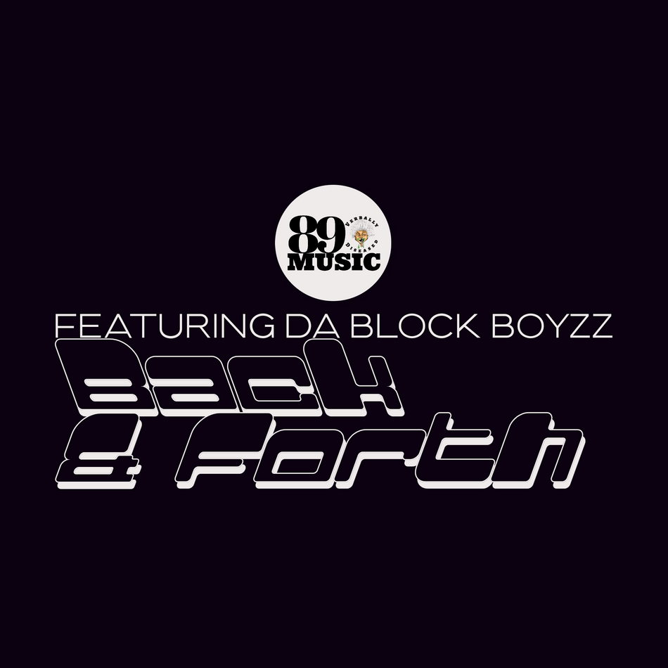 Album cover for “Back & Forth” by Da Block Boyzz — produced by RaBiez. Gritty urban Chicago hip-hop aesthetic with graffiti-style text and Parental Advisory sticker.